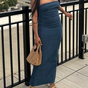 Denim bodycon dress
